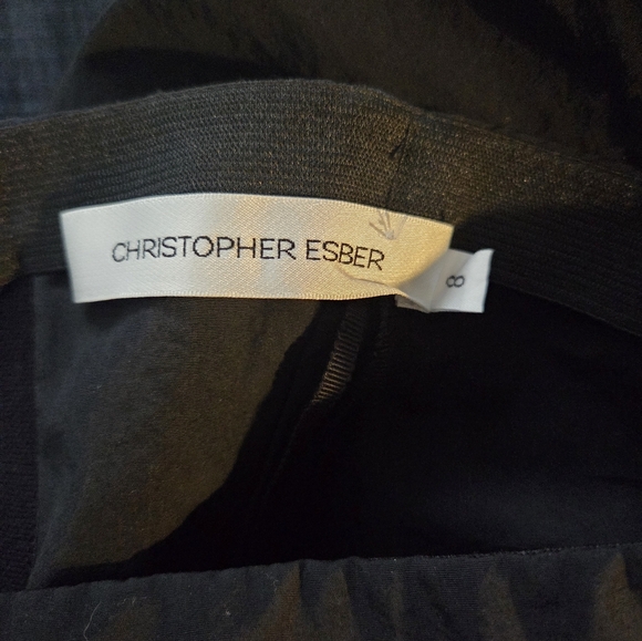 Christopher Esber Black Strapless Cut Out Loophole Party Long Maxi Dress Size 8 - Picture 10 of 10